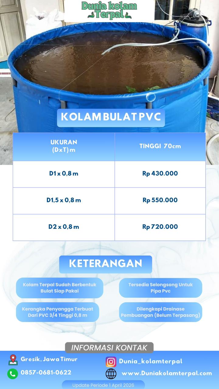 Kolam Bulat Rangka PVC